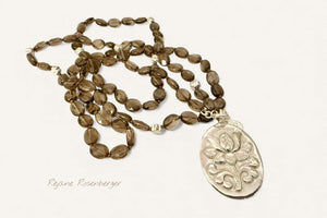 REJANE ROSENBERGER DESIGN silver necklace "Flower