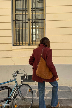 VANESSA BRUNO Wildledertasche "JESS" cognac