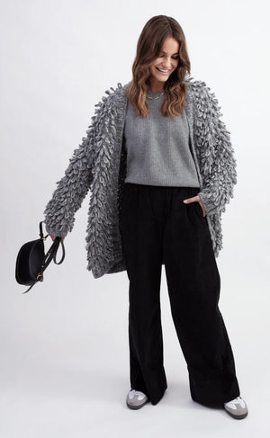 SEA NEW YORK Baumwollhose "Cooper" cordury schwarz