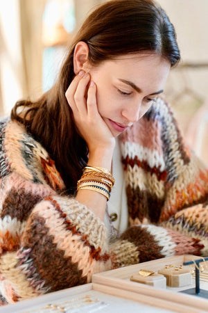 E WITH LOVE Handknit jacket "INAYA" mix color