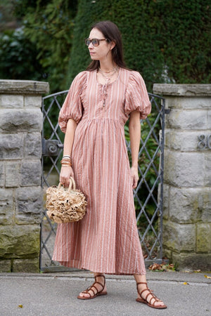 CLARAMONTE Baumwollkleid "MATY" ocre uni