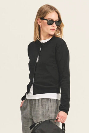 VELVET Feinstrick Cardigan "ANGELICA07" schwarz