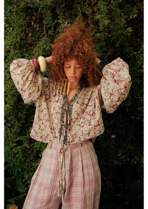 CLARAMONTE cotton blouse "Nina" patch black