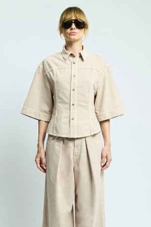 HAIKURE Wide Jeans Jacke "LILAS" skin washed