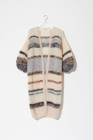 MAIAMI Hand - Strickmantel pearl mélange