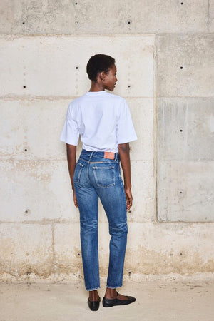 BORO Denim Cropped Jeans "SAPPORO" winter blue washed