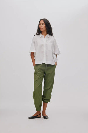 RABENS SALONER Baumwollbluse "BERTE" clay