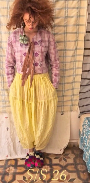 CLARAMONTE cotton kaftan "ALI" blue stripe