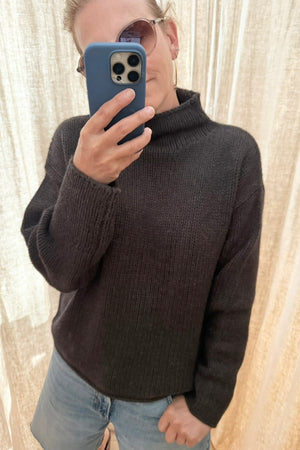 FFC Cashmere/Wool Stehkragen Pullover "Aris" brown chiné