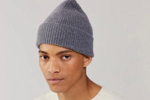 Wool Beanie "Slate Grey" von LE BONNET