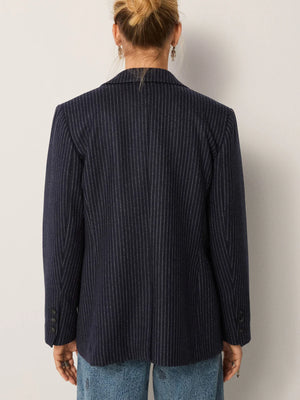 MAISON HOTEL Woolmix Blazer "JACKIE" navy stripe