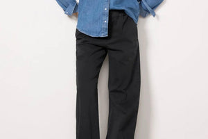 VELVET Baumwollhosen "NAYA04" schwarz