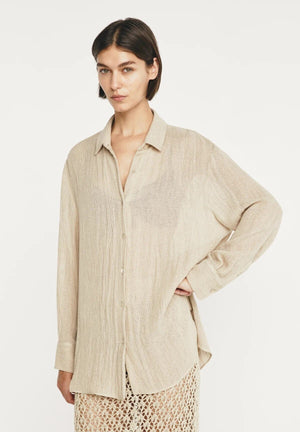 MASSCOB Baumwollbluse "Calimera" sand