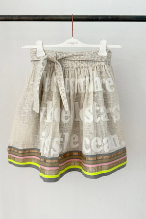 KARIEN BELLE Mini Skirt "POETRY" off-white