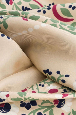 MAISON LECOMTE FLAMANT Seidenschal "Secret Garten" sand