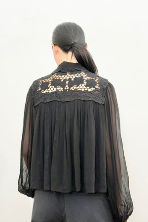 SEA NEW YORK Seidenbluse "DAPHNE" schwarz