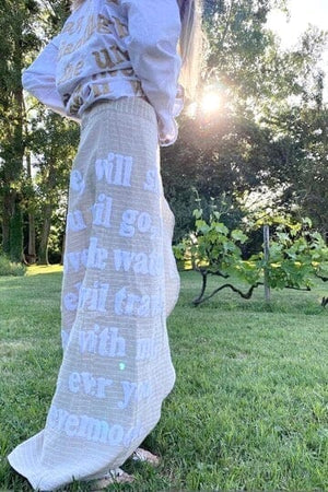 KARIEN BELLE Pareo Skirt "POETRY" charcoal