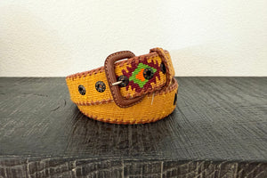 Mehrfarbiger, ethnischer Gürtel "UNYKE" mustard