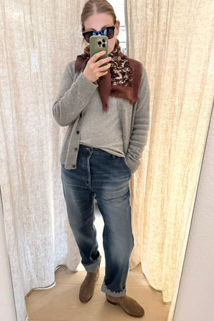 MAISON LECOMTE FLAMANT Wool/Cashmere "Scarf" chocolat