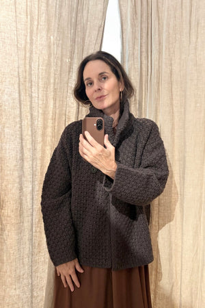 FFC 100% Merinowool Jacke "Cara" braun