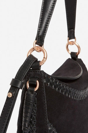 VANESSA BRUNO Wildledertasche "DAILY" small black