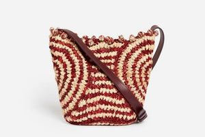 VANESSA BRUNO Raffiabag "Bourse" brown/sand