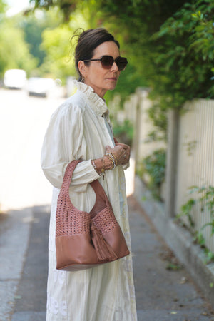 CALAJADE Ledertasche "IAK" camel