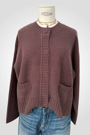 FFC Strickcardigan "14093" brown/aubergine