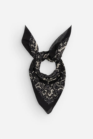 MAISON LECOMTE FLAMANT cotton scarf "Bandana" sand