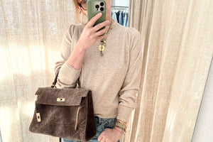 Choice by Réjane Rosenberger Wool/Cashmere Pullover "iris" beige