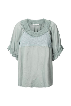 RABENS SALONER Baumwollbluse "DORITA" sage