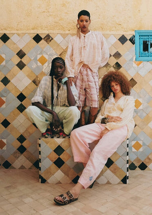 CLARAMONTE cotton blouse "Nina" patch black