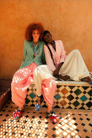 CLARAMONTE Baumwollhose "SAROUEL" rose