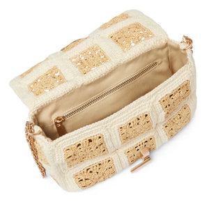 VANESSA BRUNO Raffiabag "Moon" raffia/croquet (C)
