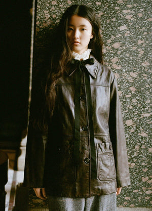 SEA NEW YORK Lederjacke "LENOIR" chocolat