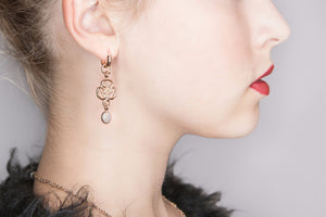 Creolen "Grace-Stone" midi - Réjane Rosenberger Design