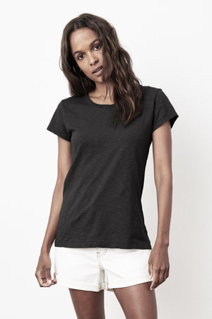 VELVET tree shirt T-shirt "Odelia" black