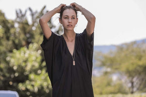 REJANE ROSENBERGER DESIGN Silber Halskette "Om" rechteckig - Réjane Rosenberger Design