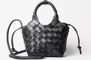 CALAJADE Leather shopper "MISU" MINI - black