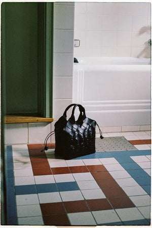 CALAJADE Ledershopper "MISU" MEDIUM - schwarz