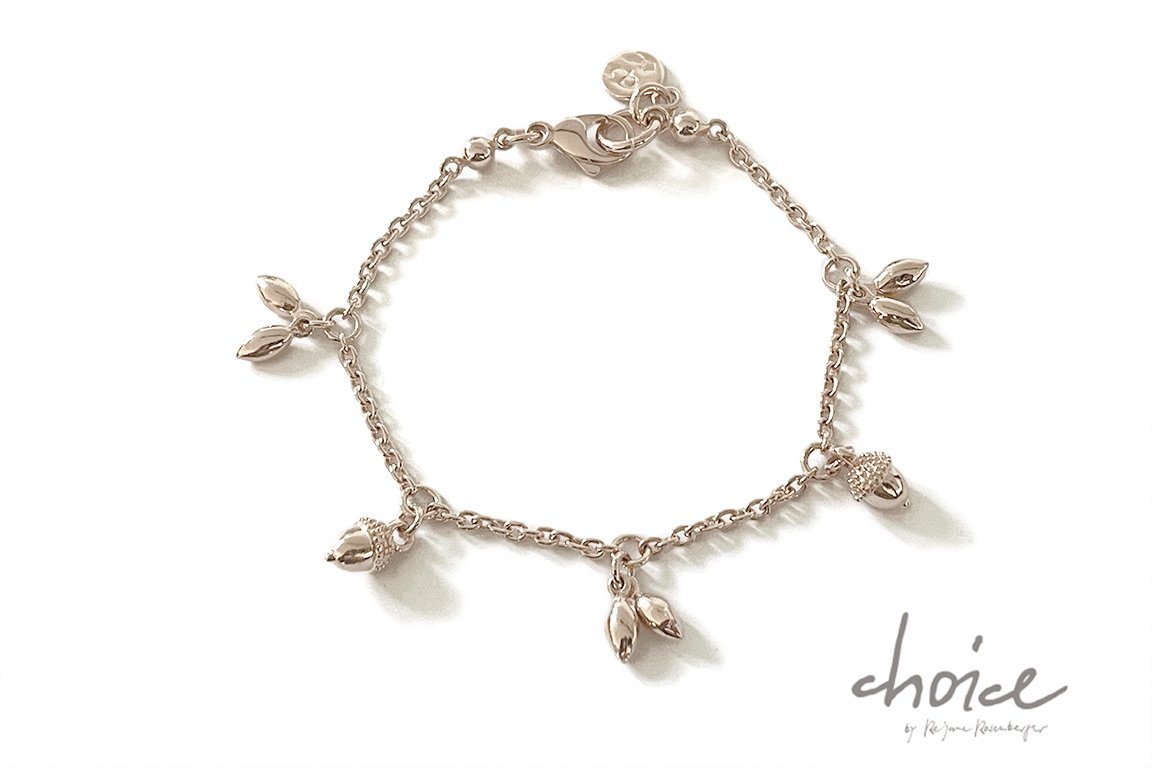REJANE ROSENBERGER DESIGN silver charm bracelet "Acorn