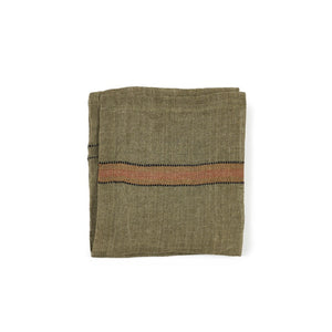 LIBECO Leinen Servietten "MARIE" 42x42 green stripe