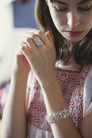 REJANE ROSENBERGER DESIGN Silberarmband "Lotus"