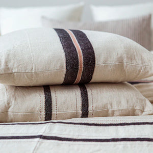 LIBECO Leinenkissen "PATAGONIA" multi stripe 63x63