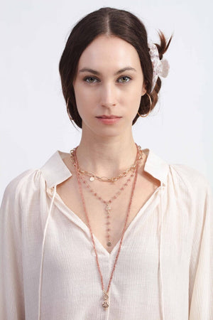 REJANE ROSENBERGER DESIGN Silber-/Stein Rosenkranz "Ninette" div. Steine