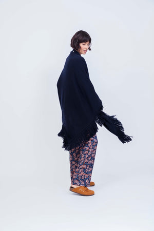 Choice by Réjane Rosenberger Cashmere Poncho navy