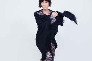 Choice by Réjane Rosenberger Cashmere Poncho navy