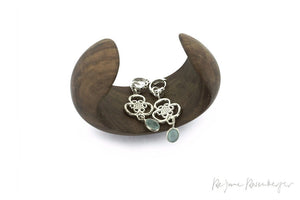 Creolen "Grace-Stone" midi - Réjane Rosenberger Design