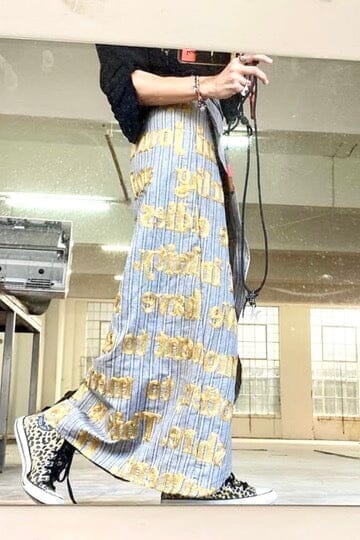 KARIEN BELLE Pareo Skirt "POETRY" charcoal