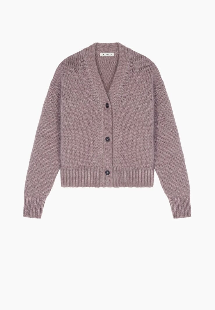 MASSCOB Cardigan "ISADORA" plum